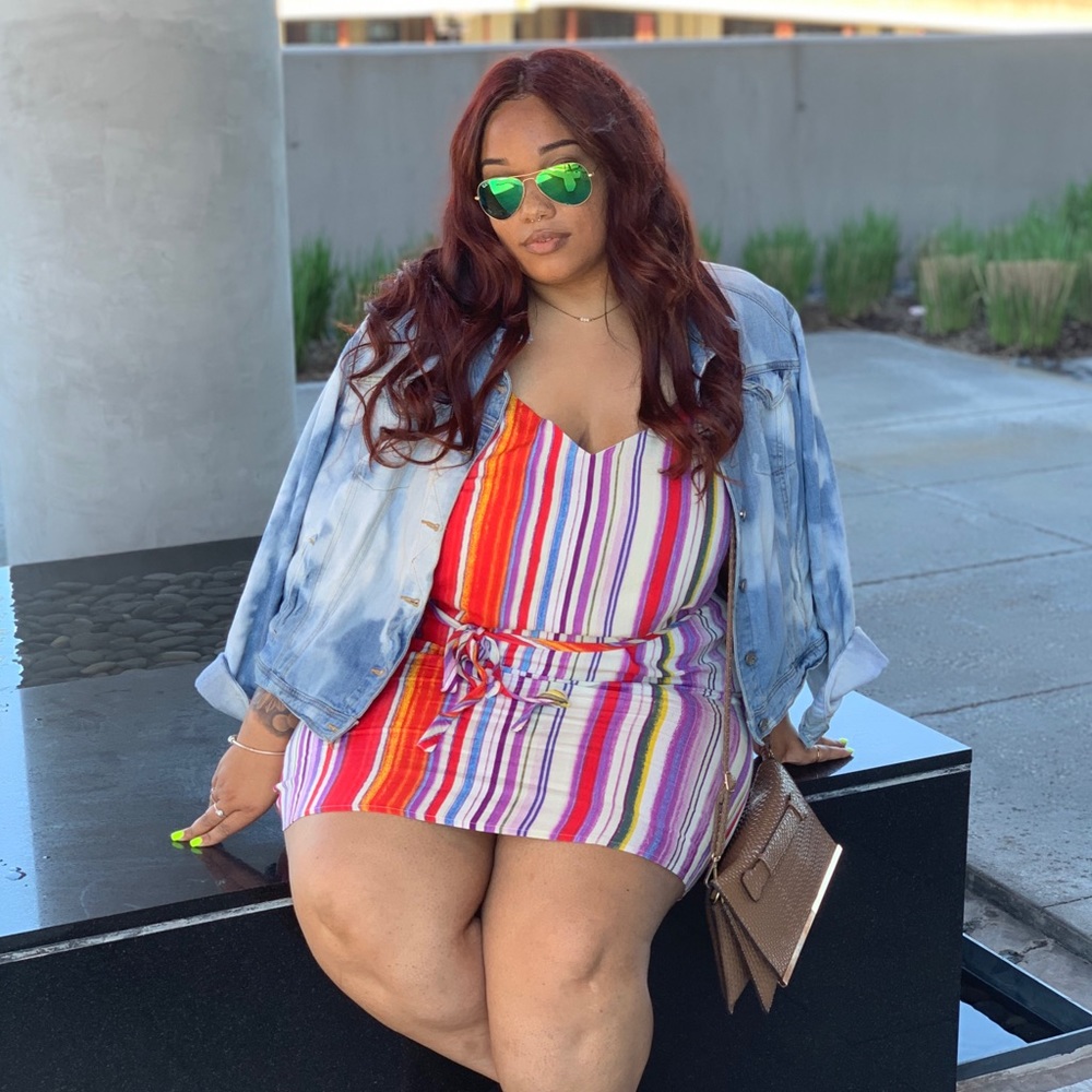Multi Colored Striped Dress